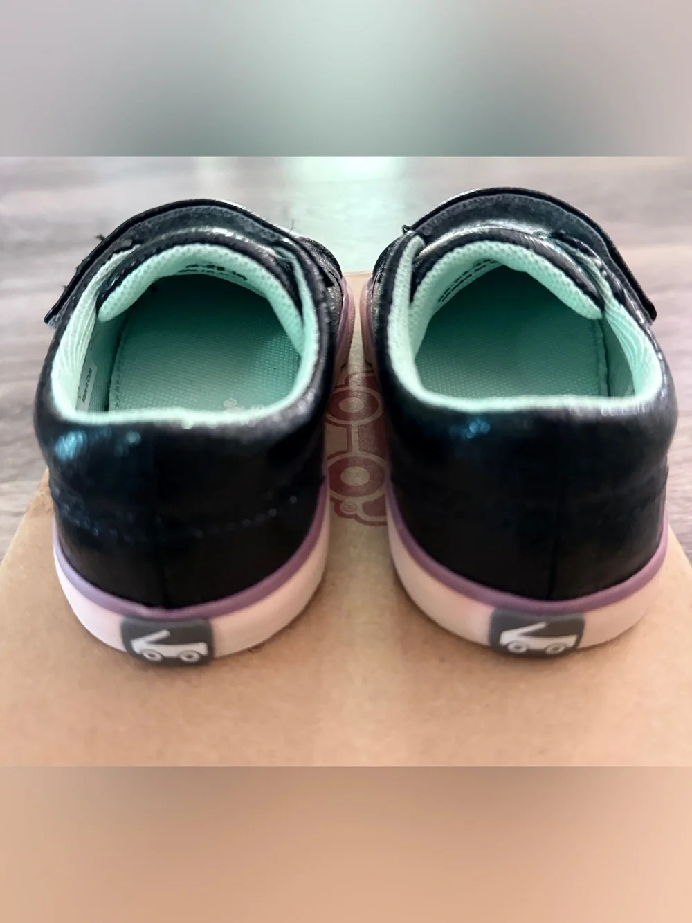 See Kai Run Alex Black Metallic low-top toddler sneaker